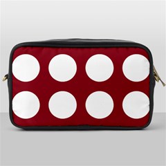 Big Dot Red Toiletries Bags by snowwhitegirl