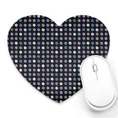 Beige Blue Cream Eggs On Grey Blue Heart Mousepads by snowwhitegirl