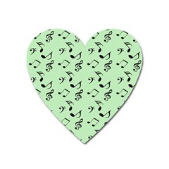 Mint Green Music Heart Magnet by snowwhitegirl