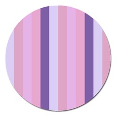 Violet Stars Magnet 5  (round) by snowwhitegirl