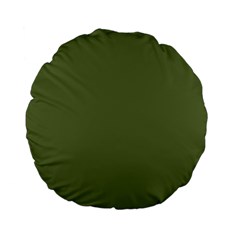 Earth Green Standard 15  Premium Flano Round Cushions by snowwhitegirl