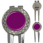 Magenta Ish Purple 3-in-1 Golf Divots Front