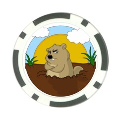 Groundhog Day Poker Chip Card Guard by Valentinaart