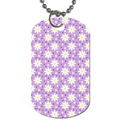 Daisy Dots Lilac Dog Tag (two Sides) by snowwhitegirl