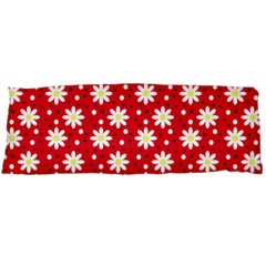 Daisy Dots Red Body Pillow Case (dakimakura) by snowwhitegirl