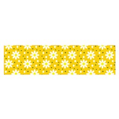 Daisy Dots Yellow Satin Scarf (oblong) by snowwhitegirl