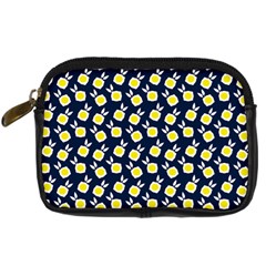 Square Flowers Navy Blue Digital Camera Cases by snowwhitegirl