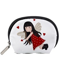 Cupid Girl Accessory Pouches (small)  by Valentinaart