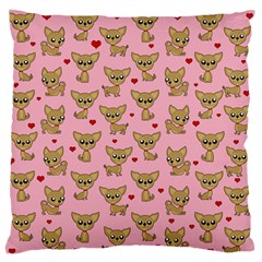 Chihuahua Pattern Standard Flano Cushion Case (one Side) by Valentinaart