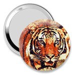 Tiger Portrait Art Abstract 3  Handbag Mirrors Front