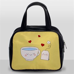 Cute Tea Classic Handbags (2 Sides) by Valentinaart