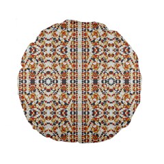 Multicolored Geometric Pattern  Standard 15  Premium Flano Round Cushions by dflcprints