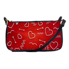 Background Valentine S Day Love Shoulder Clutch Bags by Nexatart