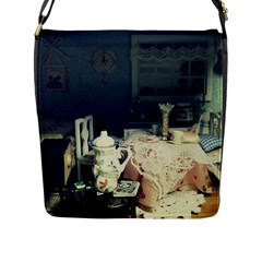 Abandonded Dollhouse Flap Messenger Bag (l)  by snowwhitegirl