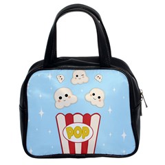 Cute Kawaii Popcorn Classic Handbags (2 Sides) by Valentinaart