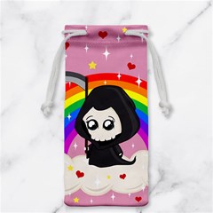 Cute Grim Reaper Jewelry Bag by Valentinaart