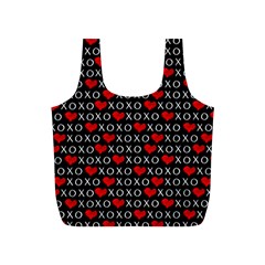 Xoxo Valentines Day Pattern Full Print Recycle Bags (s)  by Valentinaart