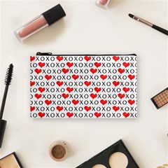 Xoxo Valentines Day Pattern Cosmetic Bag (small)  by Valentinaart