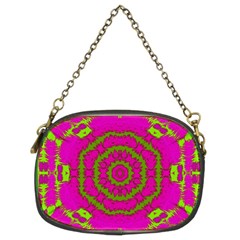 Fern Forest Star Mandala Decorative Chain Purses (two Sides)  by pepitasart