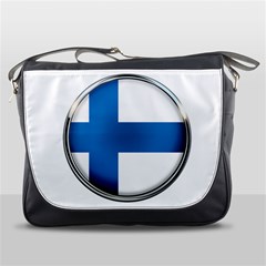 Finland Country Flag Countries Messenger Bags by Nexatart