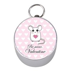 Cute Mouse - Valentines Day Mini Silver Compasses by Valentinaart