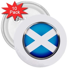 Scotland Nation Country Nationality 3  Buttons (10 Pack)  by Nexatart