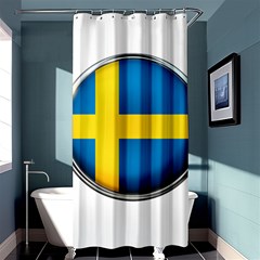 Sweden Flag Country Countries Shower Curtain 36  X 72  (stall)  by Nexatart