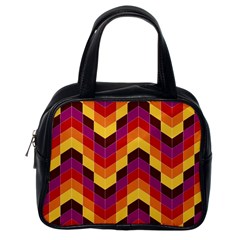 Geometric Pattern Triangle Classic Handbags (one Side) by Nexatart