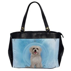 Cute Little Havanese Puppy Office Handbags by FantasyWorld7