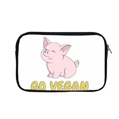 Go Vegan - Cute Pig Apple Macbook Pro 13  Zipper Case by Valentinaart