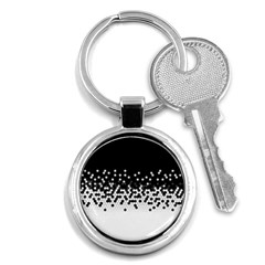 Flat Tech Camouflage Black And White Key Chains (round)  by jumpercat