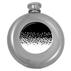 Flat Tech Camouflage Black And White Round Hip Flask (5 Oz) by jumpercat