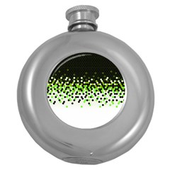 Flat Tech Camouflage Reverse Green Round Hip Flask (5 Oz) by jumpercat