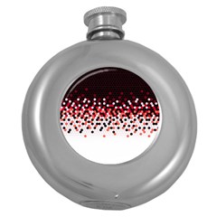 Flat Tech Camouflage Reverse Red Round Hip Flask (5 Oz) by jumpercat