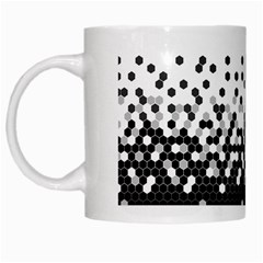 Flat Tech Camouflage White And Black White Mugs by jumpercat