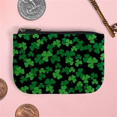 St  Patricks Day Clover Pattern Mini Coin Purses by Valentinaart