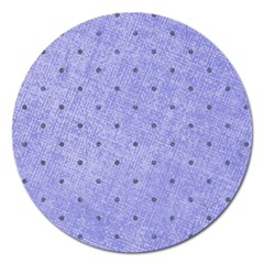 Dot Blue Magnet 5  (round) by snowwhitegirl