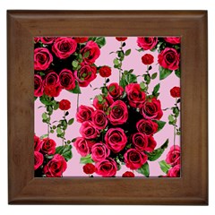 Roses Pink Framed Tiles by snowwhitegirl