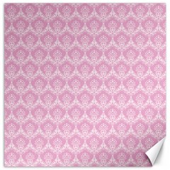 Damask Pink Canvas 16  X 16   by snowwhitegirl