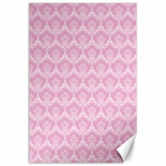 Damask Pink Canvas 24  X 36  by snowwhitegirl