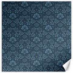 Damask Blue Canvas 16  X 16   by snowwhitegirl