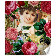 Little Girl Victorian Collage Canvas 20  X 24   by snowwhitegirl