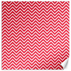 Red Chevron Canvas 16  X 16   by snowwhitegirl