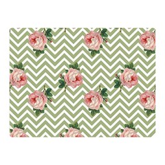 Green Chevron Rose Double Sided Flano Blanket (mini)  by snowwhitegirl