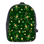 St Patricks day pattern School Bag (XL) Front