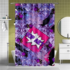 Purlpe Retro Pop Shower Curtain 48  X 72  (small)  by snowwhitegirl