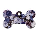 Rose Bushes Blue Dog Tag Bone (Two Sides) Back