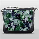 Rose Bushes Green Messenger Bags Front