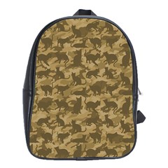 Operation Desert Cat Camouflage Catmouflage School Bag (xl) by PodArtist