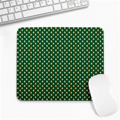 Irish Flag Green White Orange On Green St  Patrick s Day Ireland Large Mousepads by PodArtist